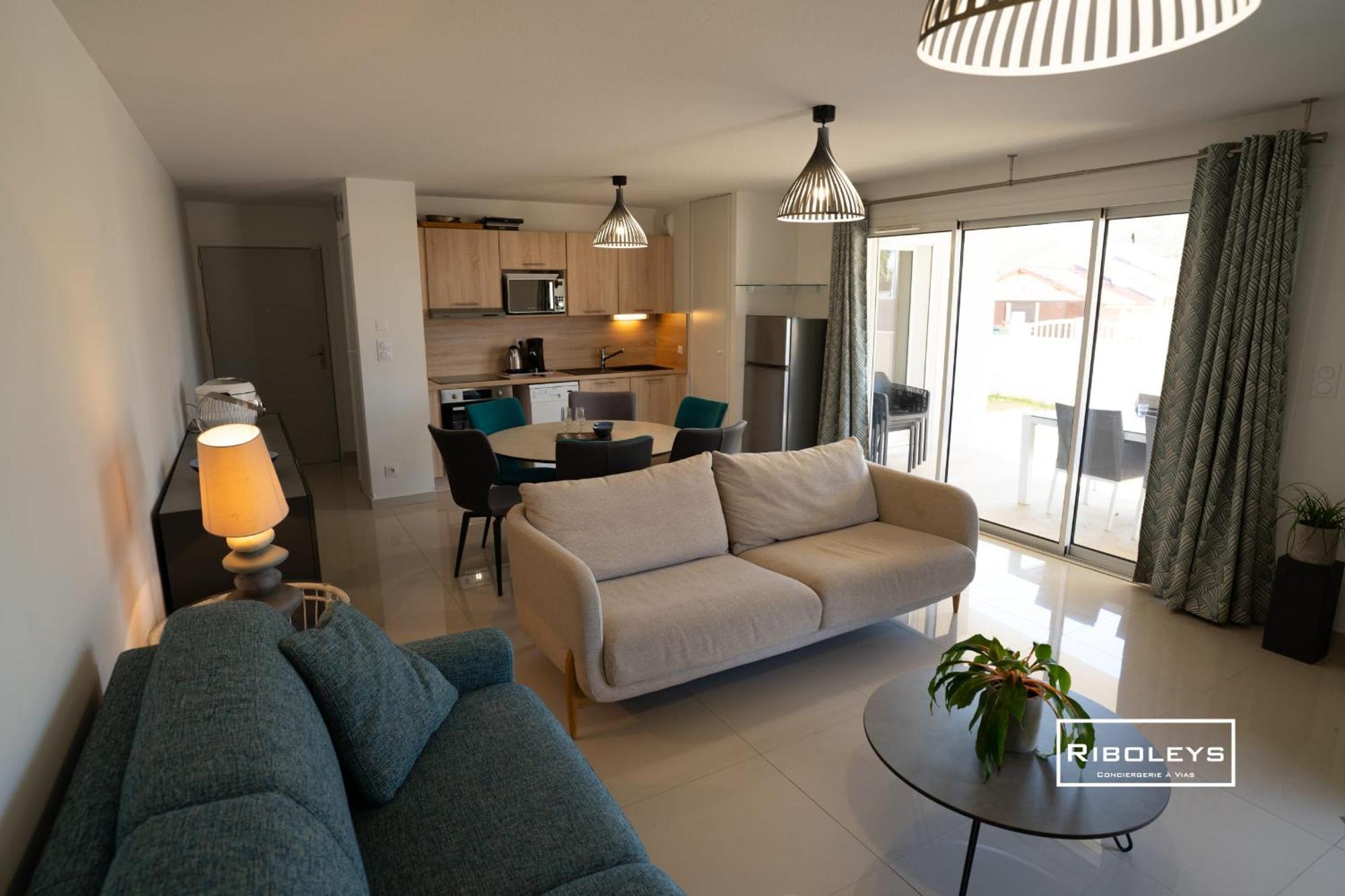 Grand T3 Neuf Climatise Avec Wifi A 100M De La Plage Vias Exterior foto
