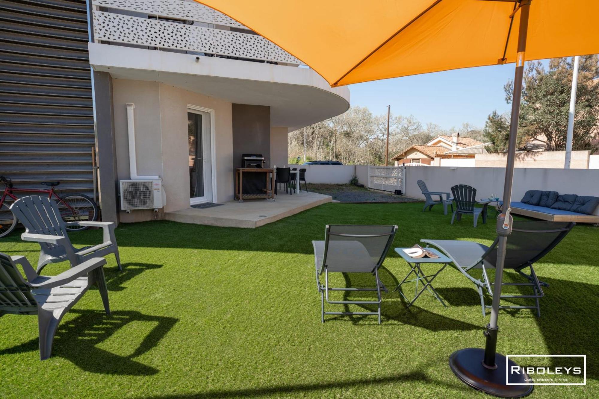 Grand T3 Neuf Climatise Avec Wifi A 100M De La Plage Vias Exterior foto